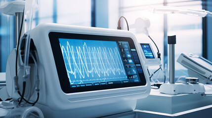 Diverse array of medical instruments used to measure vital signs, monitor patient health. Devices in healthcare settings, illustrating role in diagnosing, treating, and managing medical conditions	