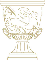 Adobe Illustrator Artwork illustration sketch design vector image of holy grail statue ancient old classic vintage roman greece