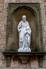 Statue in Montserrat monastery, Catalonia, Spain : St Joseph Calasanz