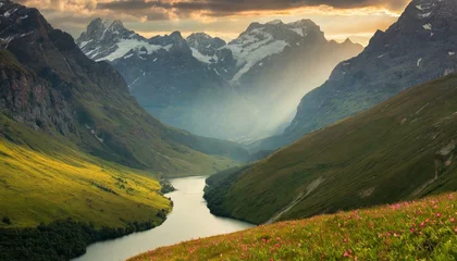 Photo sur Plexiglas Alpes lake, mountain, landscape, water