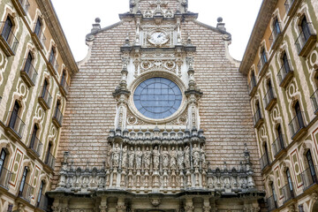 Obraz premium Montserrat monastery, Catalonia, Spain. Church facade