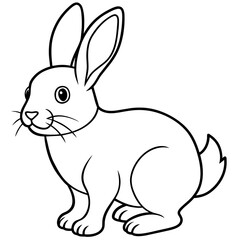 hare art - vector illustration