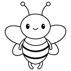 bee smiling - vector illustration