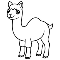 camel standing - vector illustration