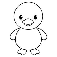 baby duck cute - vector illustration