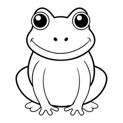 happy frog - vector illustration