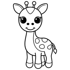 baby giraffe - vector illustration