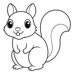 happy squirrel - vector illustration