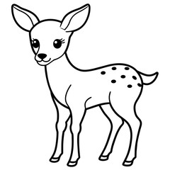 cute deer  - vector illustration