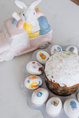 Easter decor and easter eggs