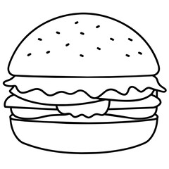 easy burger - vector illustration