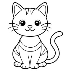 adorable kitten - vector illustration