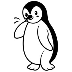 cute penguin - vector illustration