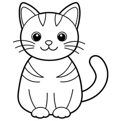 simple cat - vector illustration