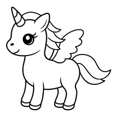 flying horse - vector illustration