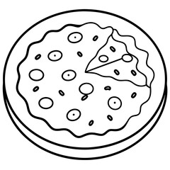  pizza slices vector illustration