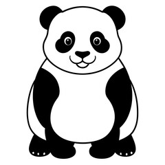 panda baby vector illustration