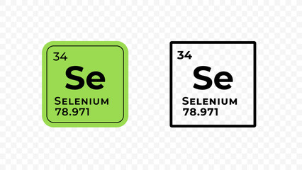 Selenium, chemical element of the periodic table vector design - obrazy, fototapety, plakaty