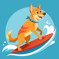Surfing Dog: Riding the Waves
