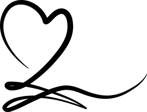 recommend clip art: Heart continuous line drawing, love, romance, wedding