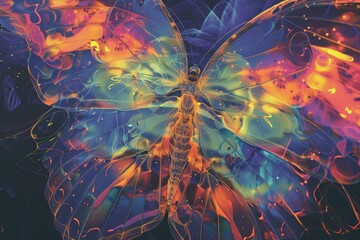 A digital educational toolkit that uses the butterfly effect concept to teach chaos theory and complex systems through simulations - obrazy, fototapety, plakaty