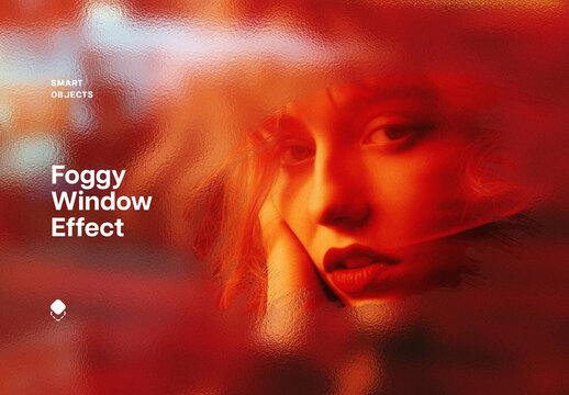 Foggy Window Photo Effect Mockup