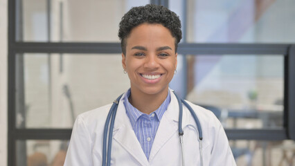 Portrait of Smiling African Female Doctor