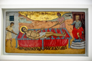 Painting in the Dominican monastery, Dubrovnik, Croatia : Frano Markov, the martyrdom of Saint...