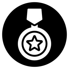 medal glyph icon