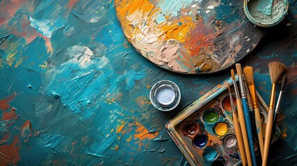 Artist's Palette and Paints