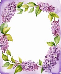 Indulge in whimsy with our watercolor lilac floral frame mockup. Delicate blooms frame the space, inviting your text or photo