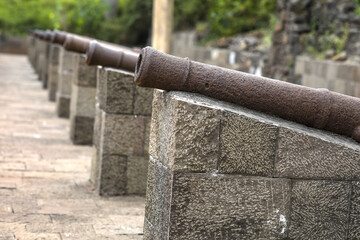 Daulatabad fort guns, Maharashtra, India