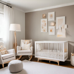 Modern nursery with minimalistic design