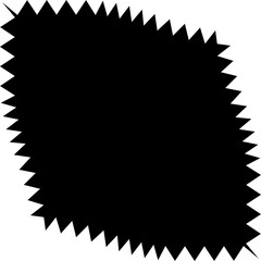 Zig zag edge geometric shape. Wavy element