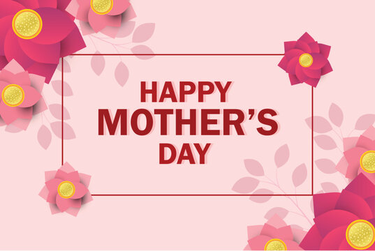 Beautiful mother's day flower greeting design