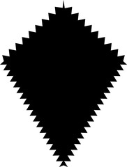 Zig zag edge geometric shape. Wavy element