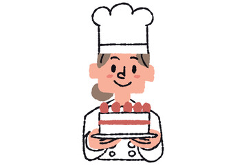 パティシエのイラスト