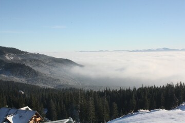 winter landscape in the mountains