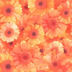 Vibrant Gerbera Daisy in Full Bloom A Radiant Floral Embrace