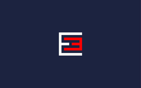 letter ee with square logo icon design vector design template inspiration