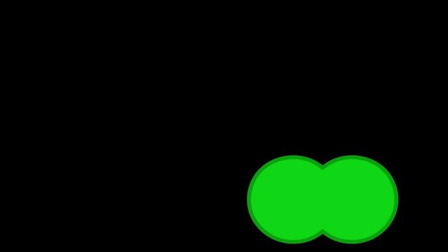Simple binocular views looking around the surroundings, binocular viewfinder with green screen background