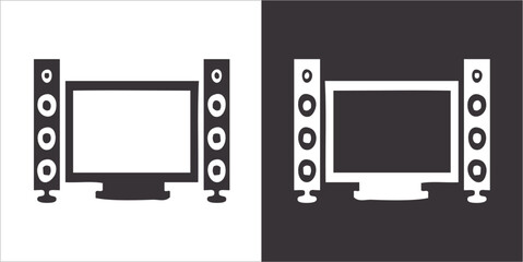 Illustration vector graphics of television icon