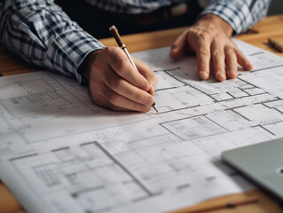Architect Drafting Construction Plans