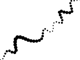 Line dotted halftone curved icon