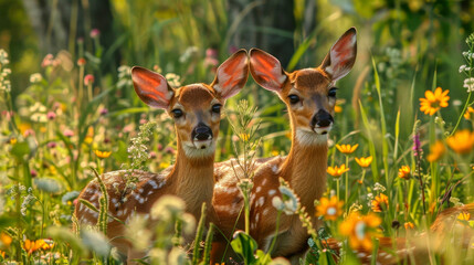 deer fawns in meadow - 777430151