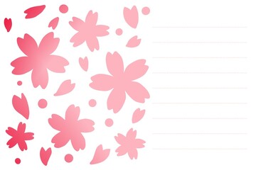 桜のレター素材