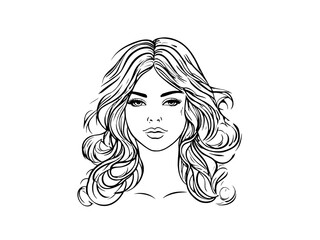 Beauty Girl Logo Design Editable