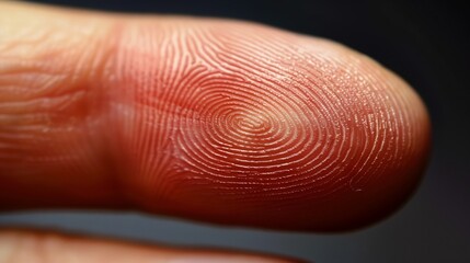 A finger with a fingerprint on it