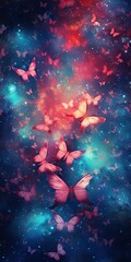 Journey Through the Butterfly Nebula's Cosmic Realm - obrazy, fototapety, plakaty