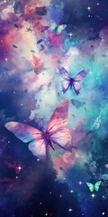 Fototapeta na wymiar Cosmic Ballet: The Dance of the Butterfly Nebula